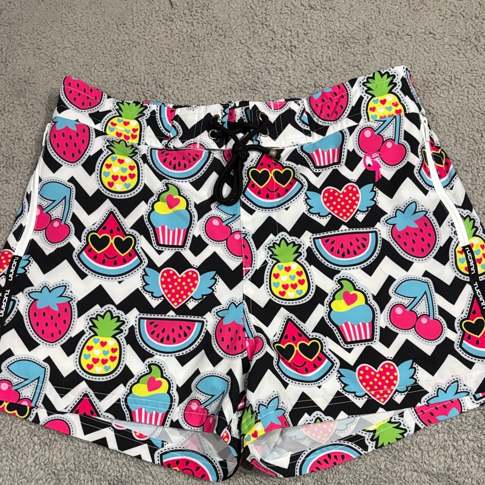 Colorful Patterned Men's Swim Trunks